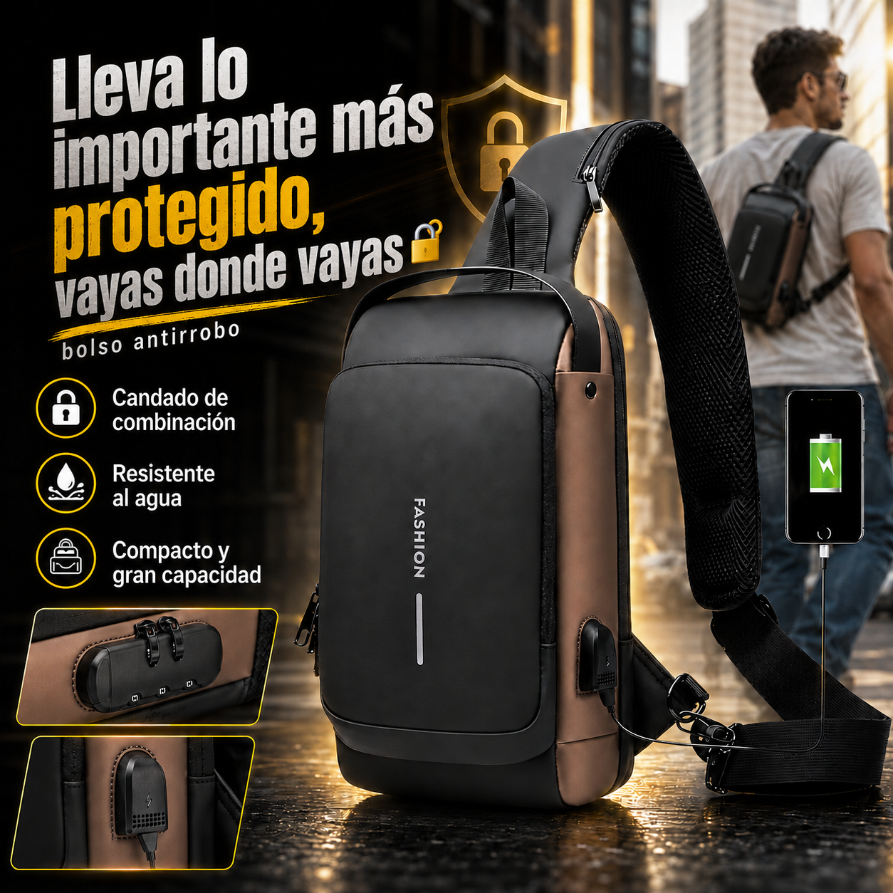 Bolso Antirrobo | Lleva tus pertenencias más protegidas donde vayas 🔐
