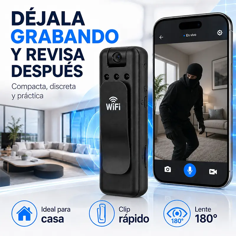 Mini Cámara WiFi: descubre qué pasa cuando no estás 👀